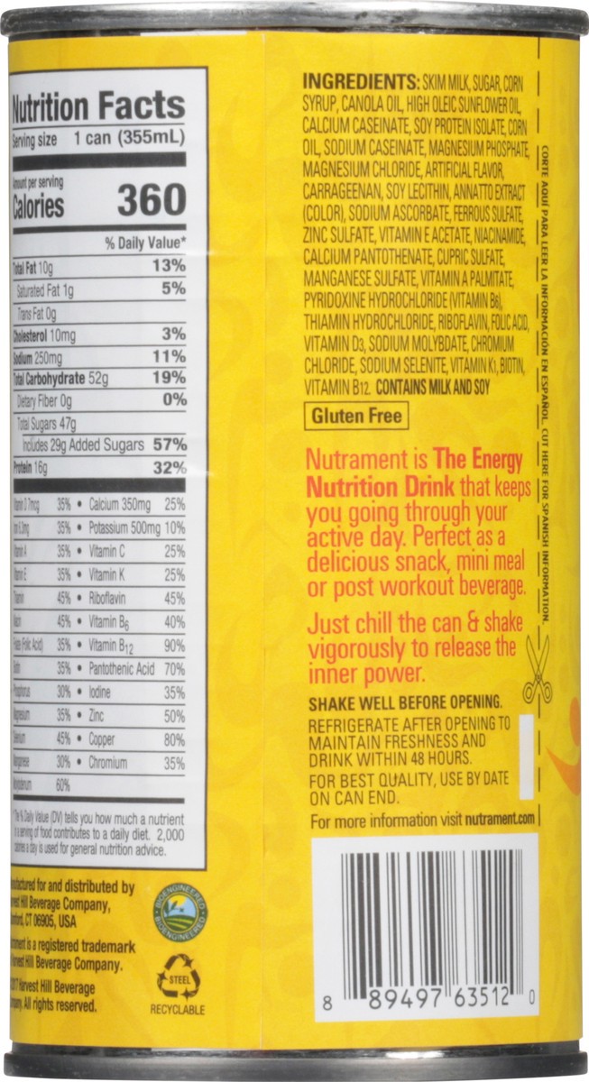 slide 13 of 14, Nutrament Energy Nutrition Drink - 12 fl oz, 12 fl oz