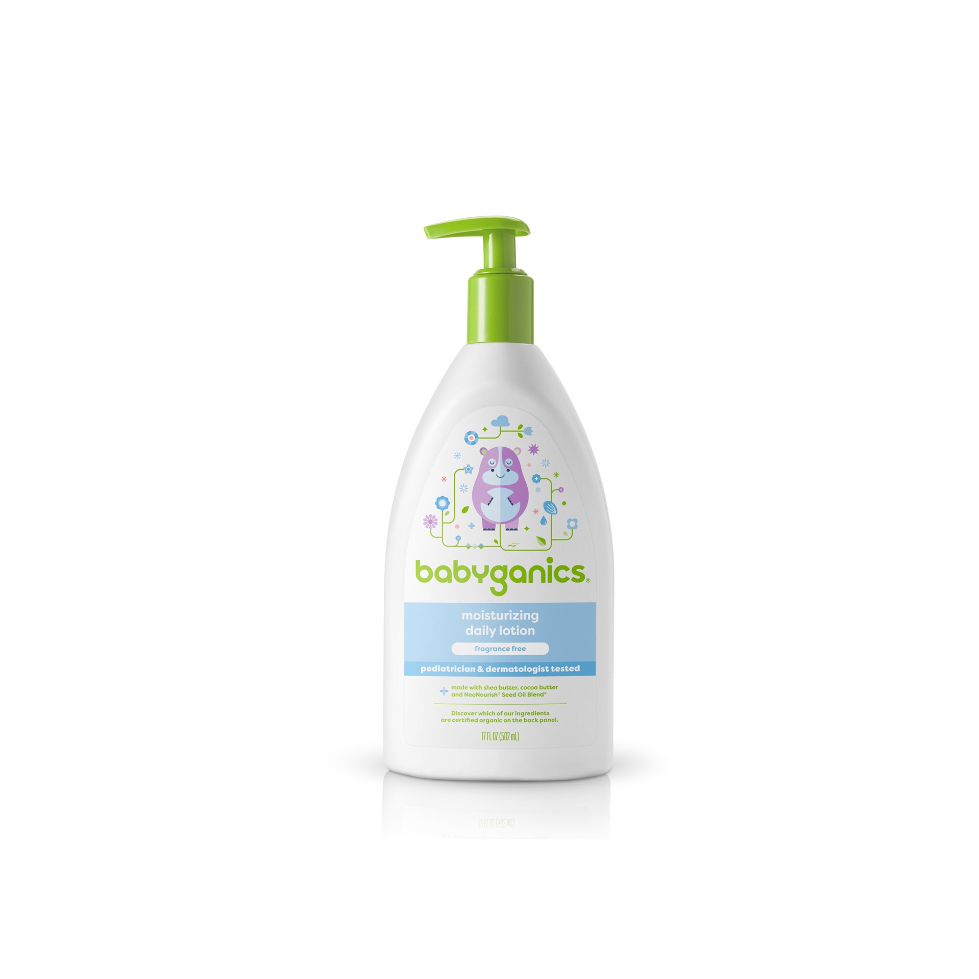 slide 1 of 6, Babyganics Daily Lotion, Fragrance Free, 17 Fl Oz, 17 oz