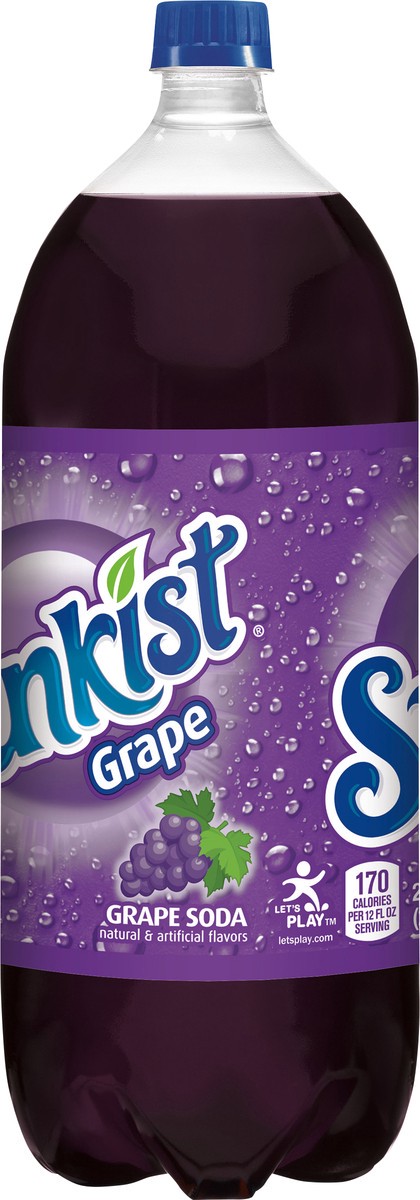 slide 2 of 7, Sunkist Grape Soda- 2 liter, 2.1 qt