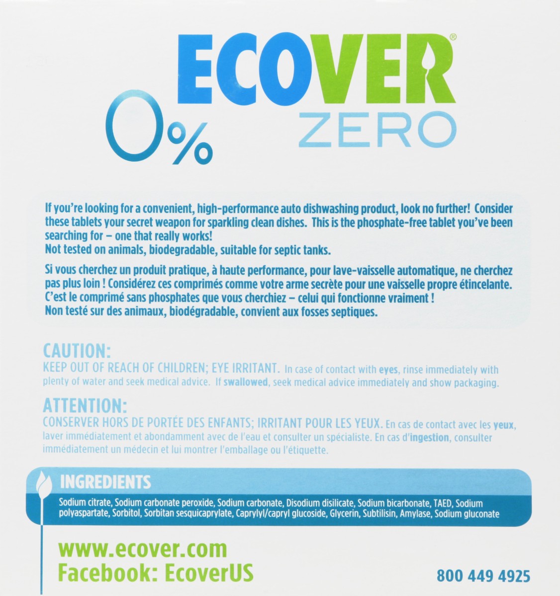 slide 5 of 5, Ecover Ecovr Auto Dshwsher Tabs Zer, 17.6 oz