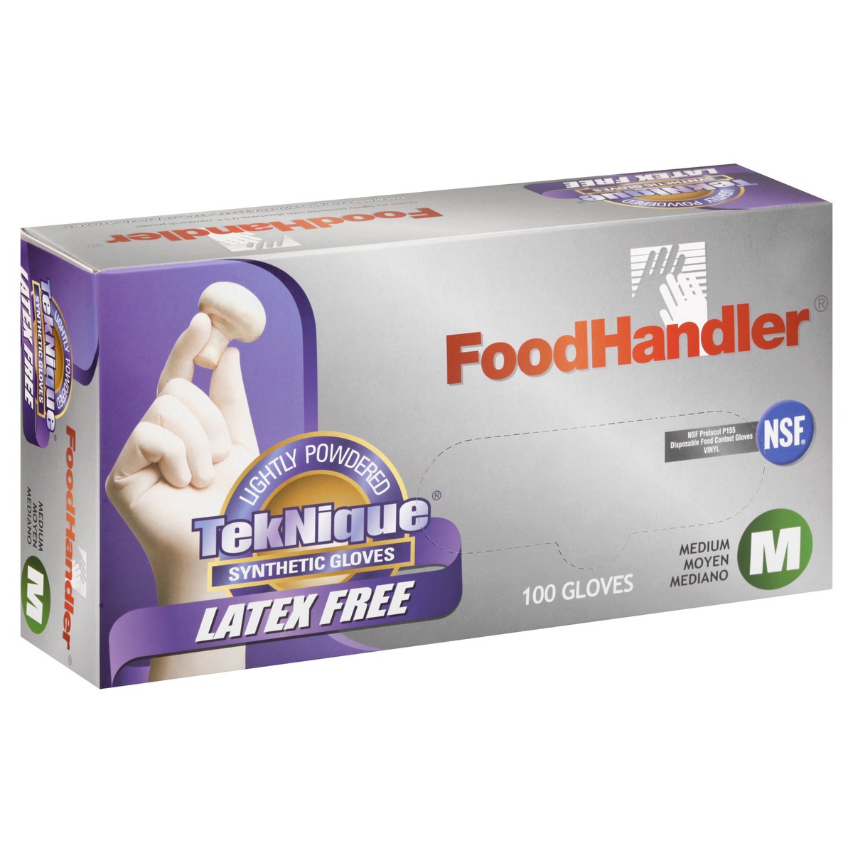 slide 11 of 11, FoodHandler Teknique Medium Synthetic Gloves 100 ea, 100 ct
