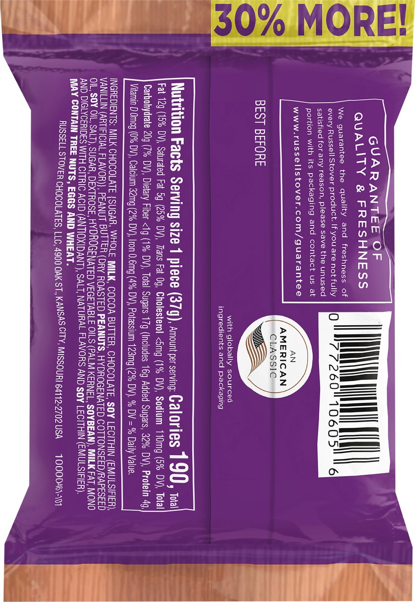 slide 4 of 7, RUSSELL STOVER Halloween Milk Chocolate Peanut Butter Pumpkin, 1.3 oz., 1.3 oz