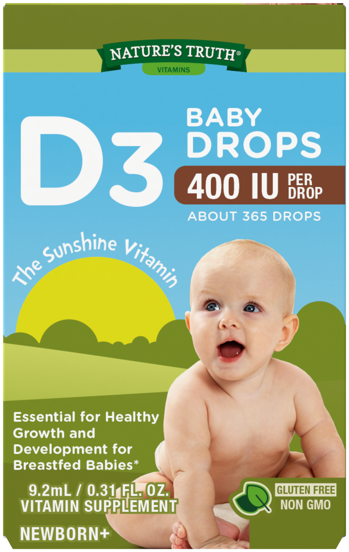 slide 1 of 3, Nature's Truth Baby Vitamin D3 400 IU, 9.20 mL