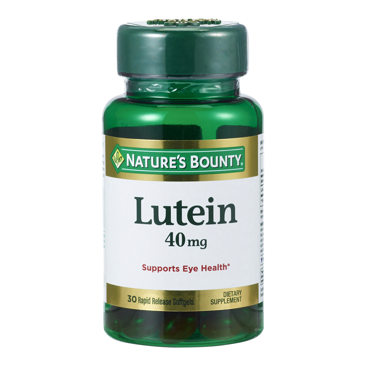 slide 1 of 9, Nature's Bounty Lutein Softgels, 40mg, 30 ct