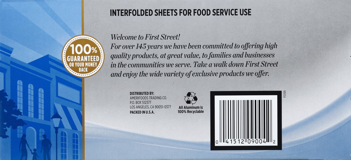 slide 3 of 6, First Street Aluminum Foil Sheets 12X10.75 Inch, 500 ct