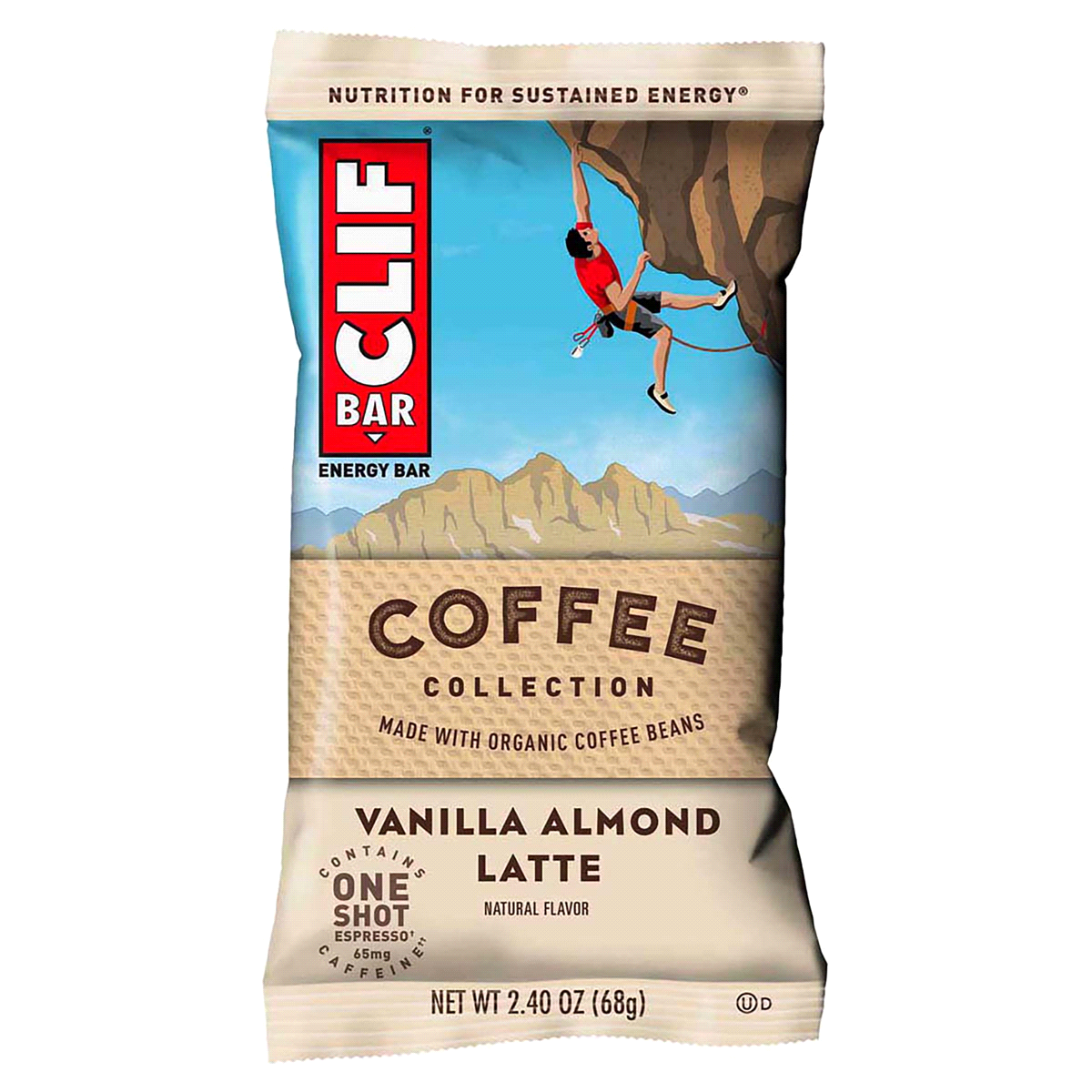 slide 1 of 1, CLIF Bar Coffee Collection Vanilla Almond Latte, 2.4 oz