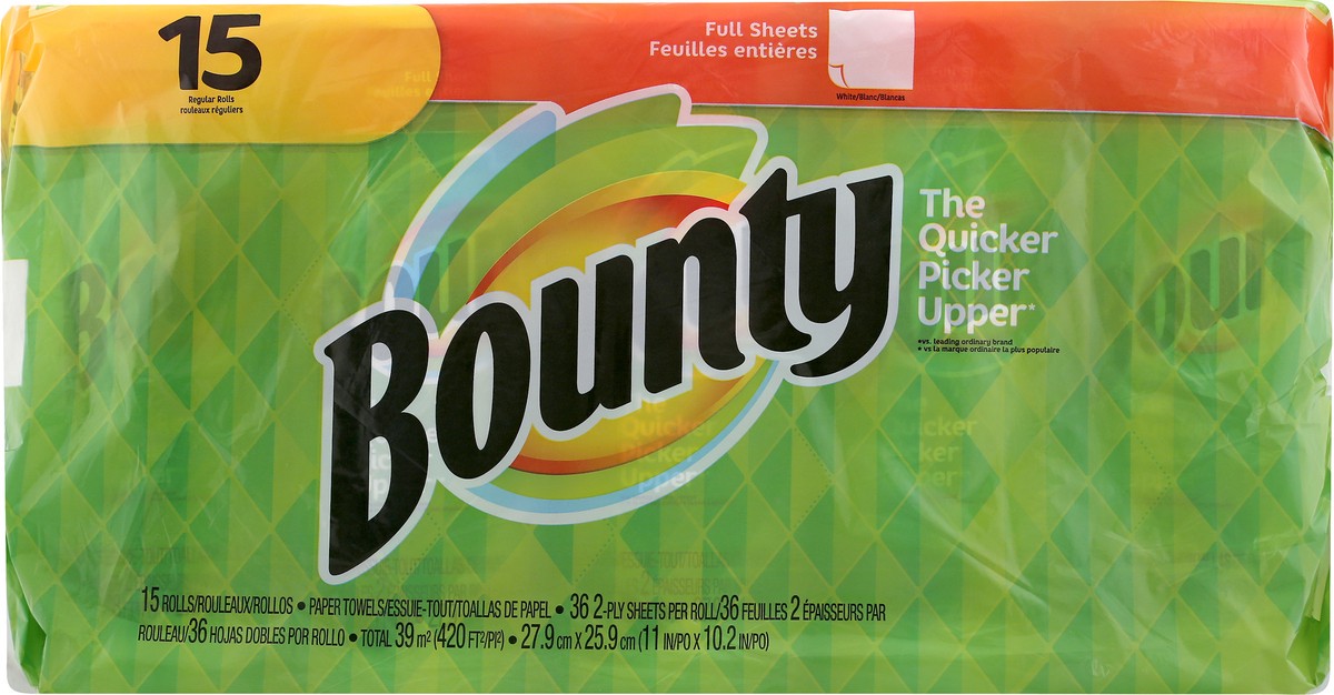 slide 6 of 9, Bounty Paper Towels 15 ea, 15 ct