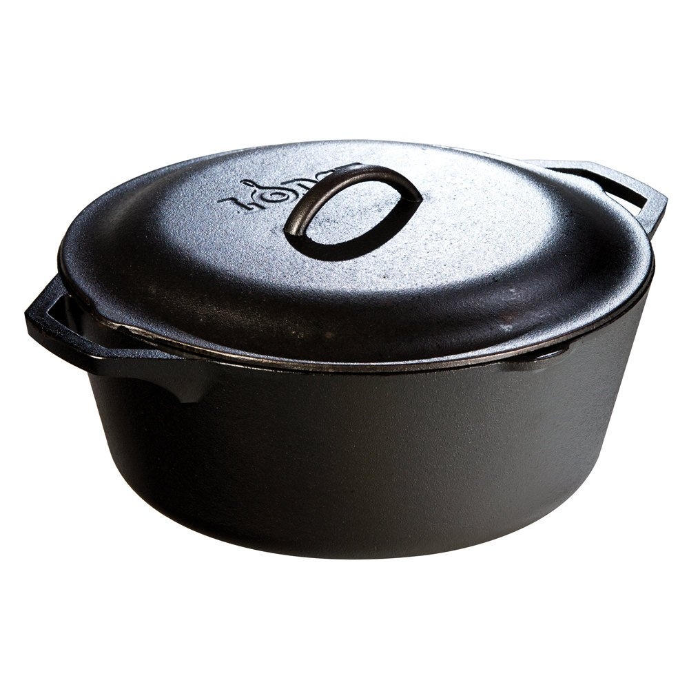 slide 1 of 1, Lodge Cast Iron Dutch Oven, 7 qt