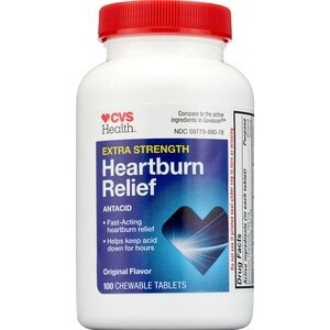 slide 1 of 1, Cvs Health Extra Strength Heartburn Relief Chewable Tablets, 100 Ct, 1 ct