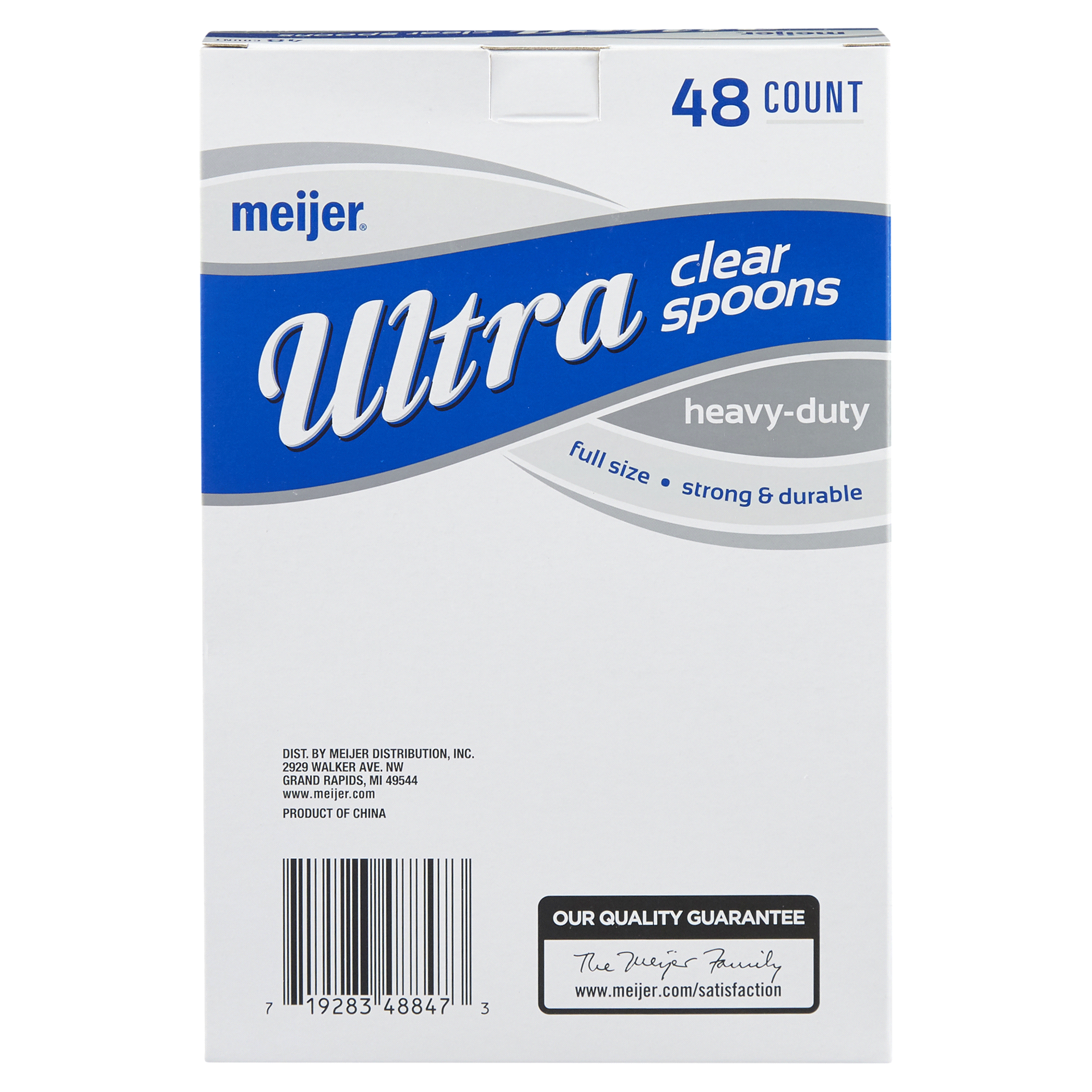 slide 5 of 5, Meijer Ultra Clear Plastic Spoons, 48 ct