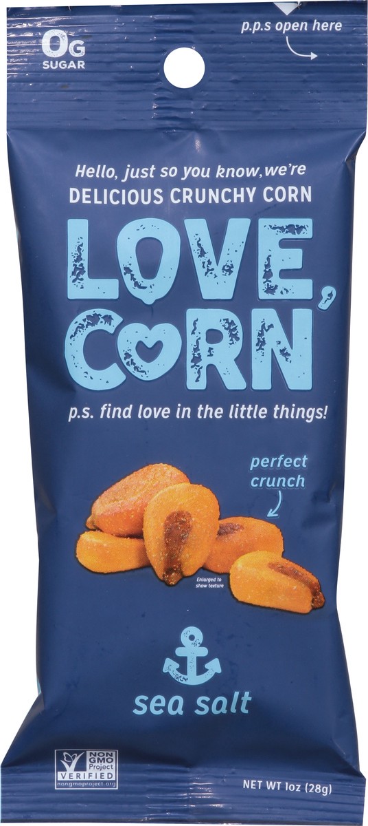 slide 13 of 14, LOVE CORN Sea Salt Crunchy Corn 1 oz, 1 oz