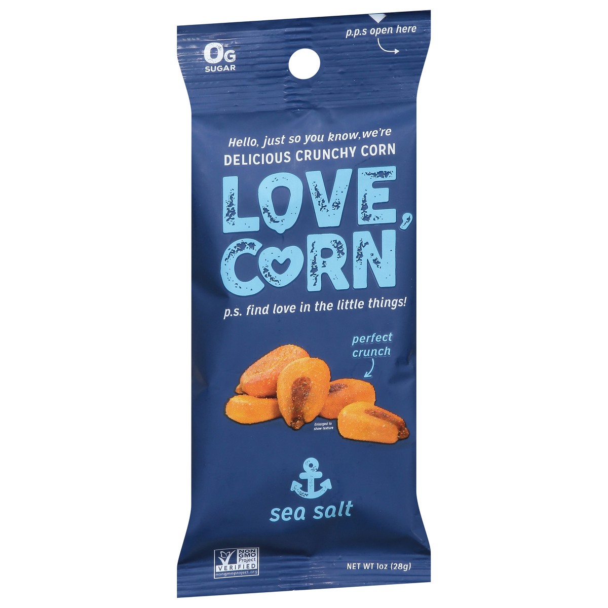 slide 9 of 14, LOVE CORN Sea Salt Crunchy Corn 1 oz, 1 oz