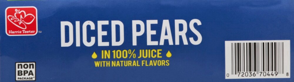 slide 2 of 3, Harris Teeter™ 100% Juice Diced Pear Fruit Bowls, 4 ct; 4 oz