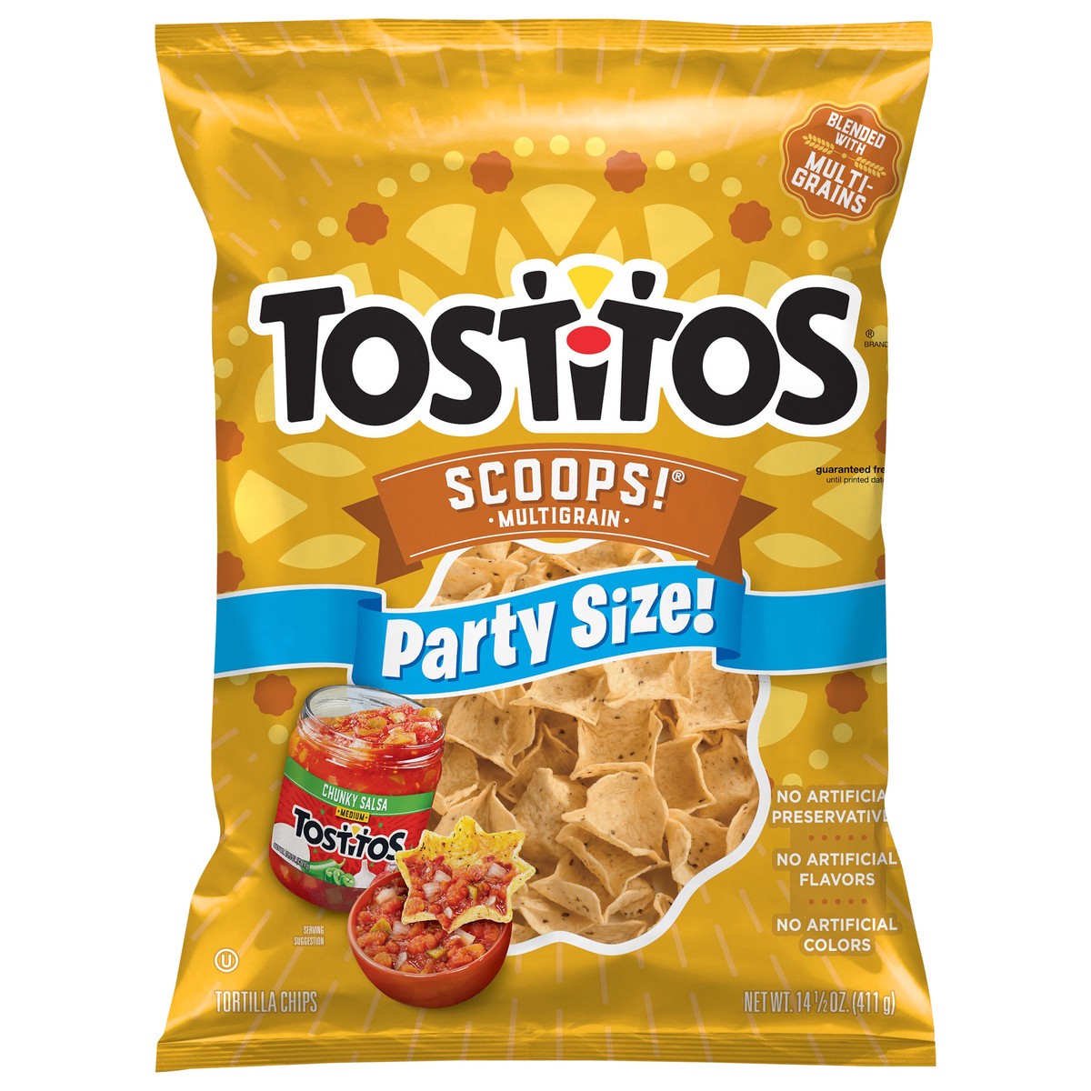 slide 3 of 7, Tostitos Scoops! Tortilla Chips Multigrain 14 1/2 Oz, 14.5 oz