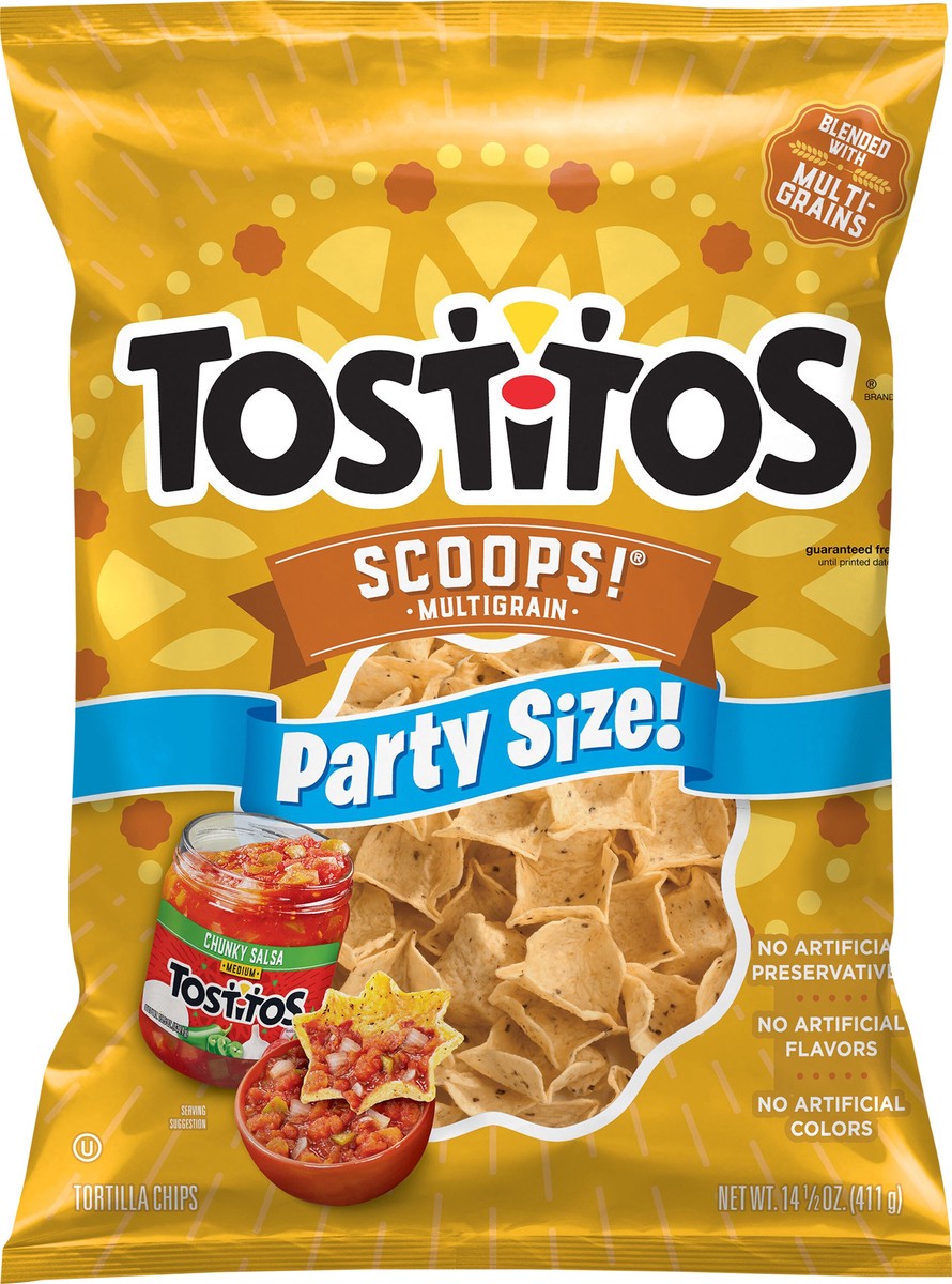 slide 6 of 7, Tostitos Scoops! Tortilla Chips Multigrain 14 1/2 Oz, 14.5 oz