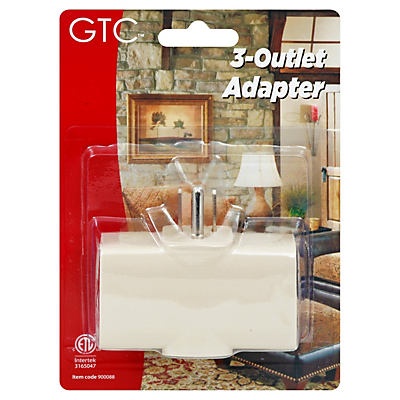 slide 1 of 1, GTC 3 Outlet Wall Tap Molded Adapter, 1 ct