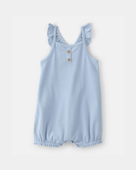 slide 1 of 2, Carters Baby Girl Sleeveless Romper - Blue Blue 18M, 1 ct