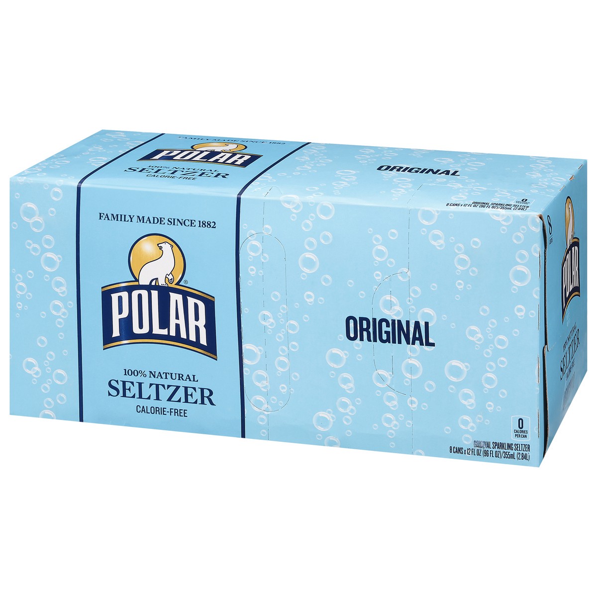 slide 8 of 9, Polar Calorie-Free Original Seltzer 8 - 12 fl oz Cans, 8 ct