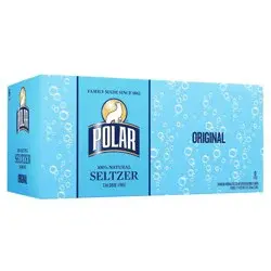 Polar Seltzer Water Original, 12 fl oz cans, 8 pack
