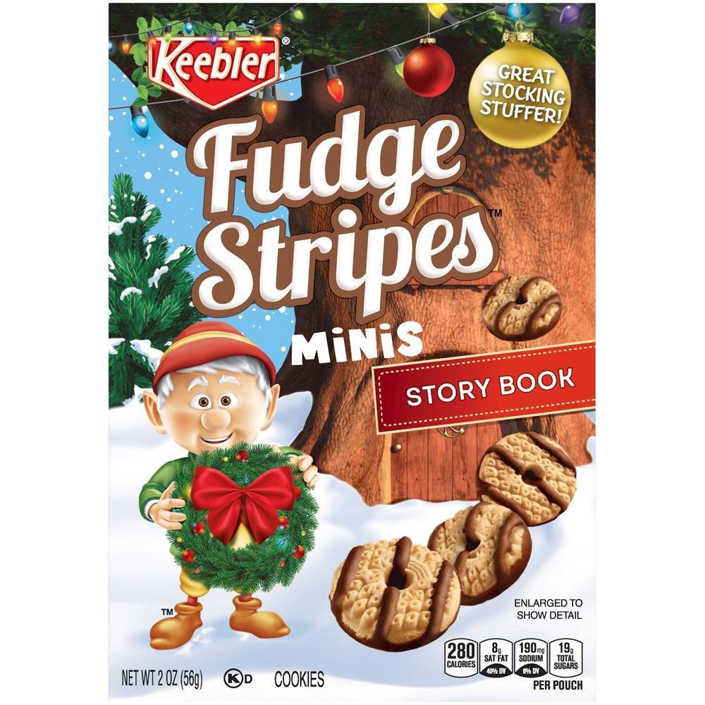 slide 1 of 1, Keebler Fudge Stripe Minis Holiday Book, 1 ct
