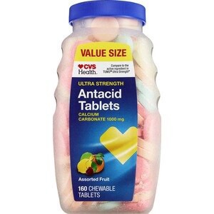 slide 1 of 1, CVS Health Antacid Chewable Tablets, Assorted Fruit, 160 Ct, 1 ct