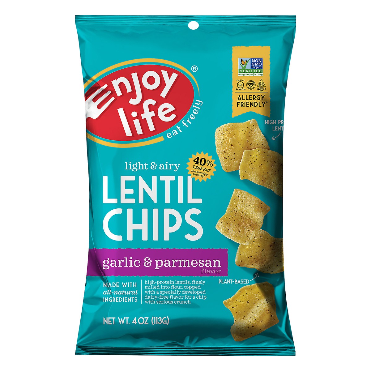 slide 9 of 9, Enjoy Life Lentil Chips,Garlic&Parm, 1 ct