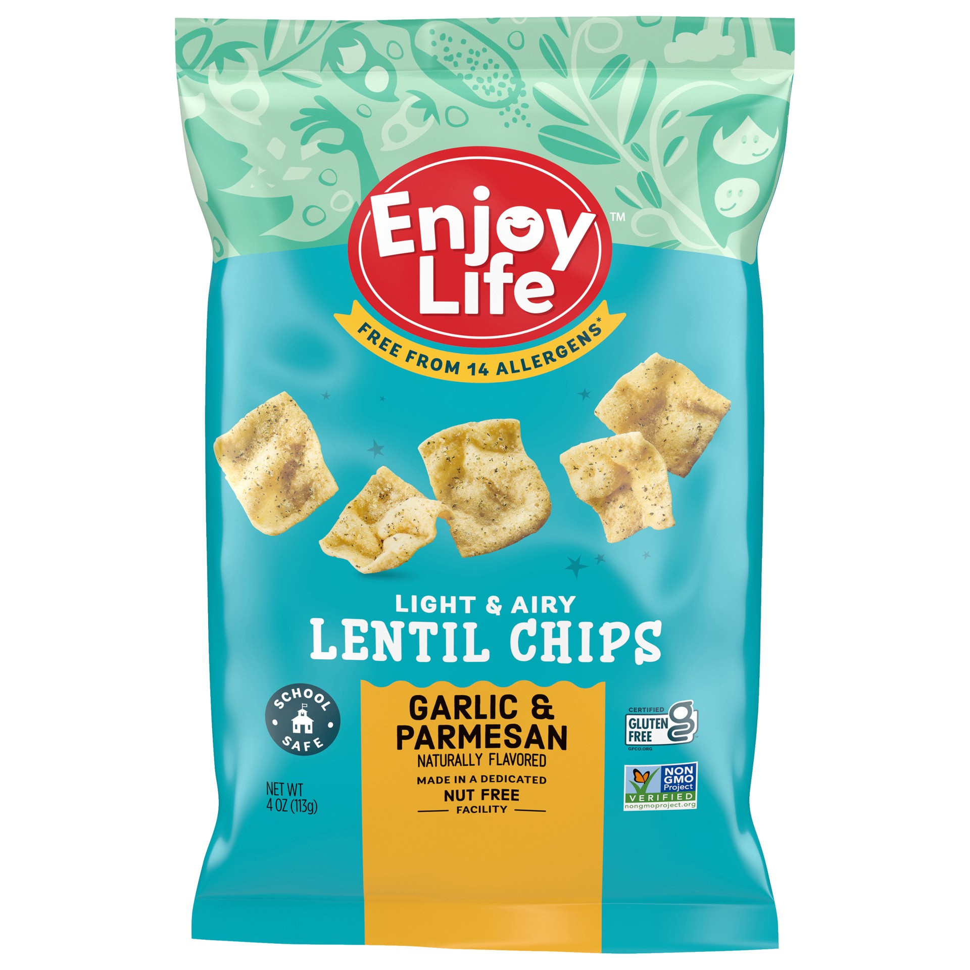 slide 1 of 9, Enjoy Life Lentil Chips,Garlic&Parm, 1 ct