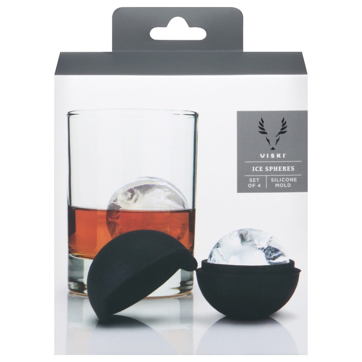 slide 1 of 1, Viski Silicone Mold Ice Spheres 1 ea, 4 ct