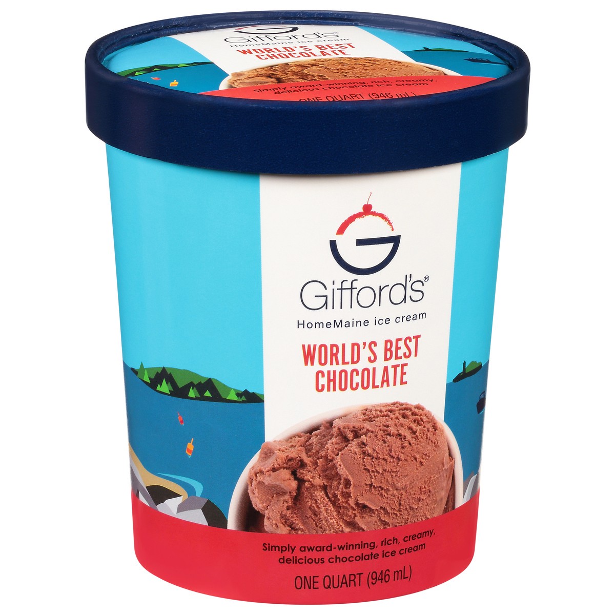 slide 8 of 9, Gifford's Famous Ice Cream World's Best Chocolate, 1 qt