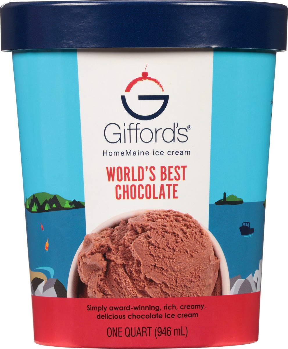 slide 2 of 9, Gifford's Famous Ice Cream World's Best Chocolate, 1 qt