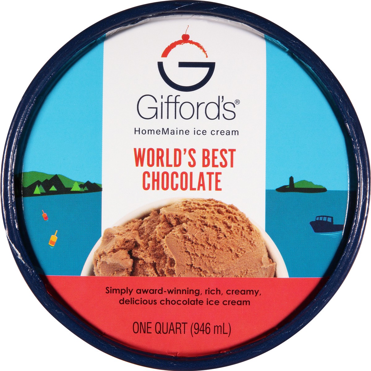 slide 3 of 9, Gifford's Famous Ice Cream World's Best Chocolate, 1 qt
