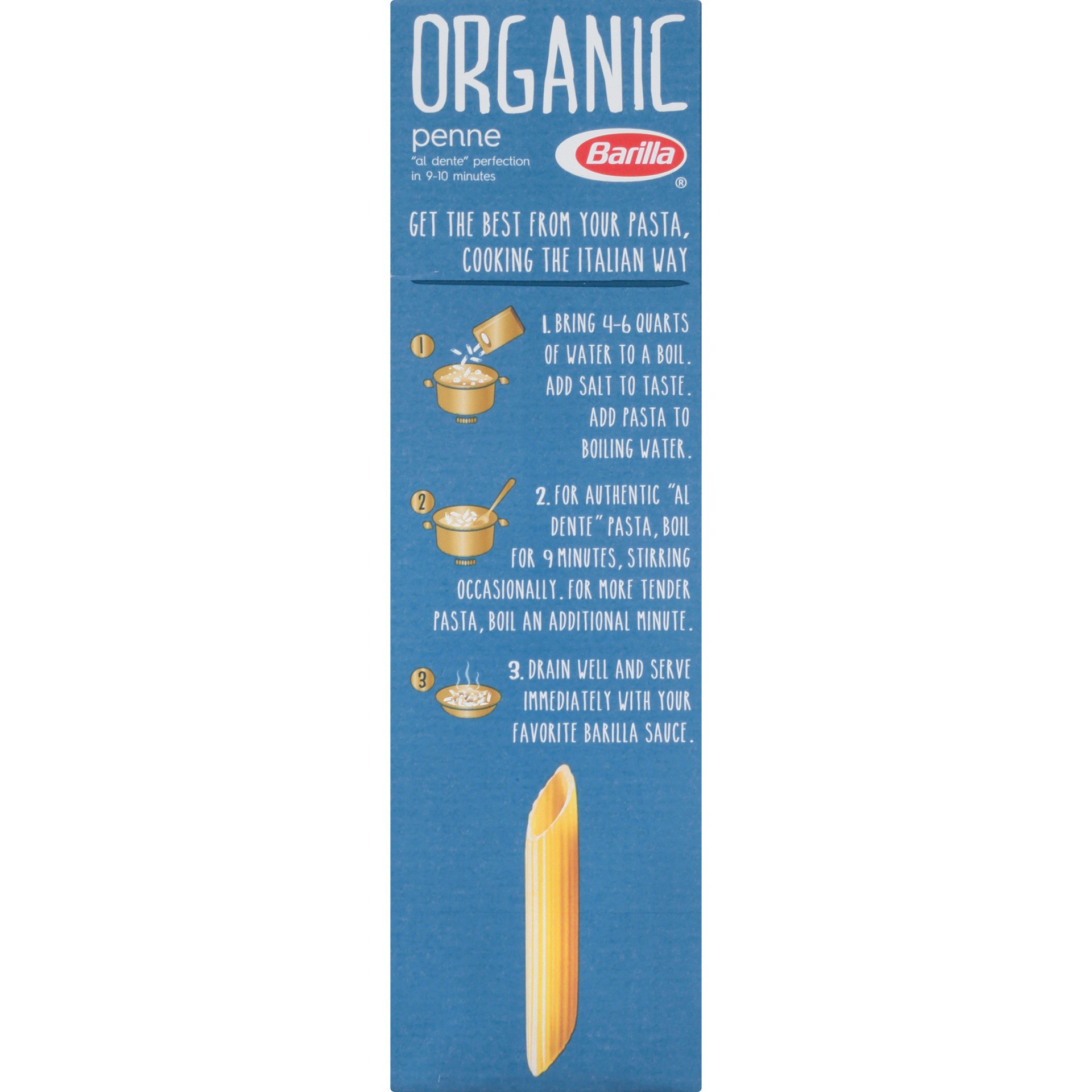 slide 3 of 7, Barilla Organic Penne Pasta, 16 oz