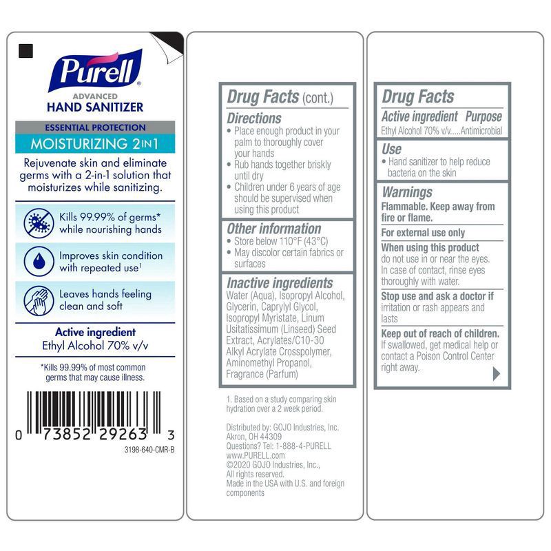slide 3 of 3, PURELL Advanced Moisturizing 2 in 1 Hand Sanitizer 4 fl oz, 4 fl oz
