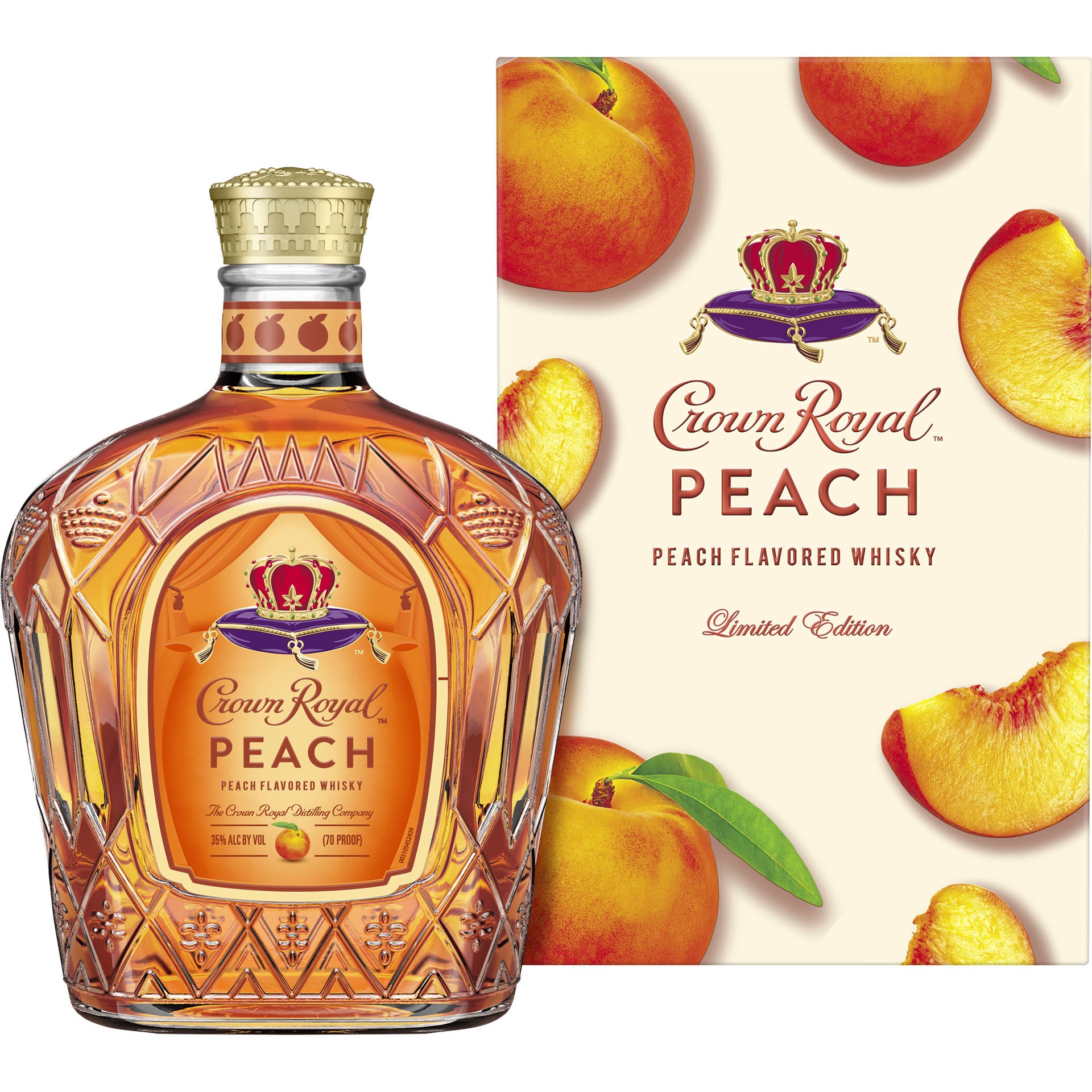 slide 5 of 5, Crown Royal Peach Flavored Whiskey, 750 ml