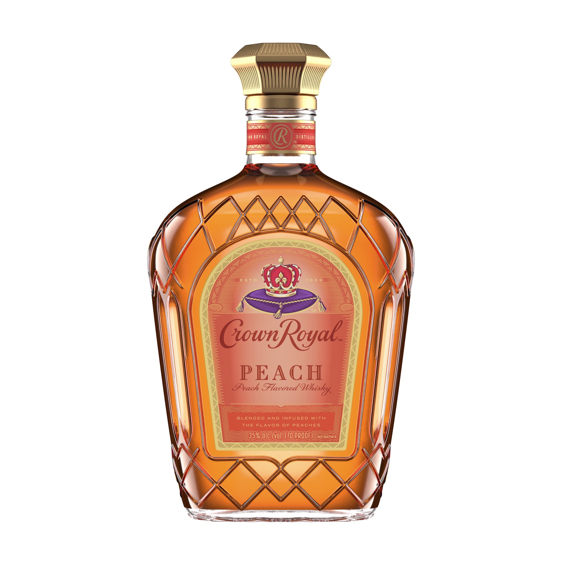 slide 1 of 5, Crown Royal Peach Flavored Whisky, 750 mL, 750 ml