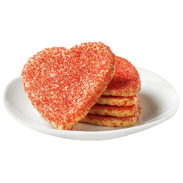 slide 1 of 1, Meijer Heart Shaped Sugar Cookie, 3 ct