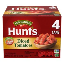 Hunt''s 100% Natural Diced Tomatoes, 4 Cans, 14.5 oz.