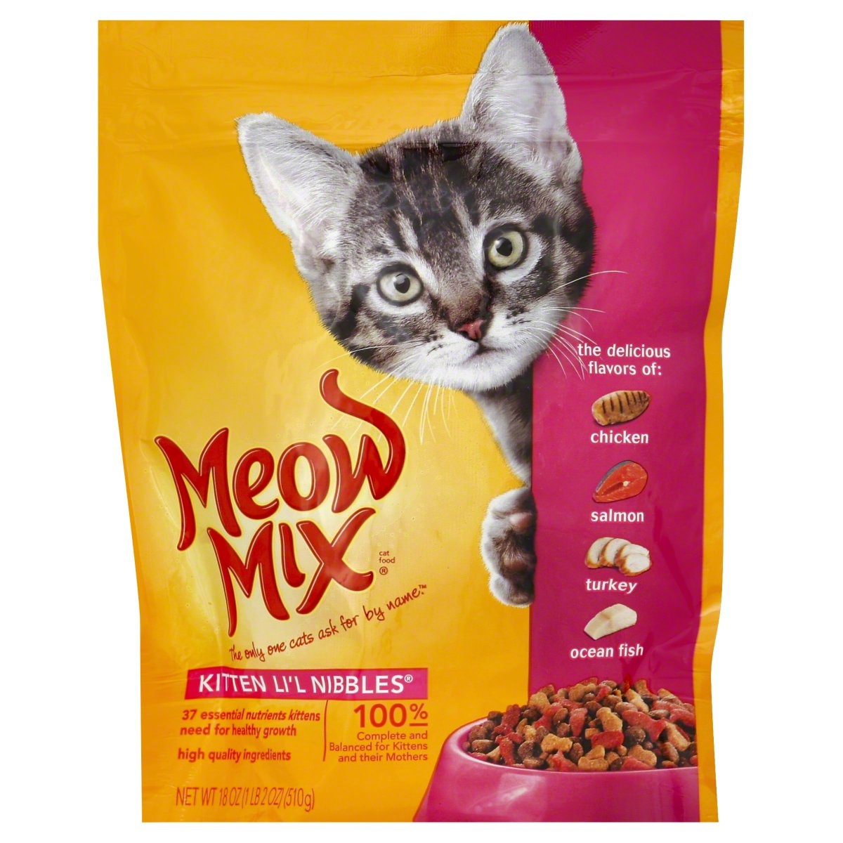 slide 1 of 1, Meow Mix Cat Food, 18 oz