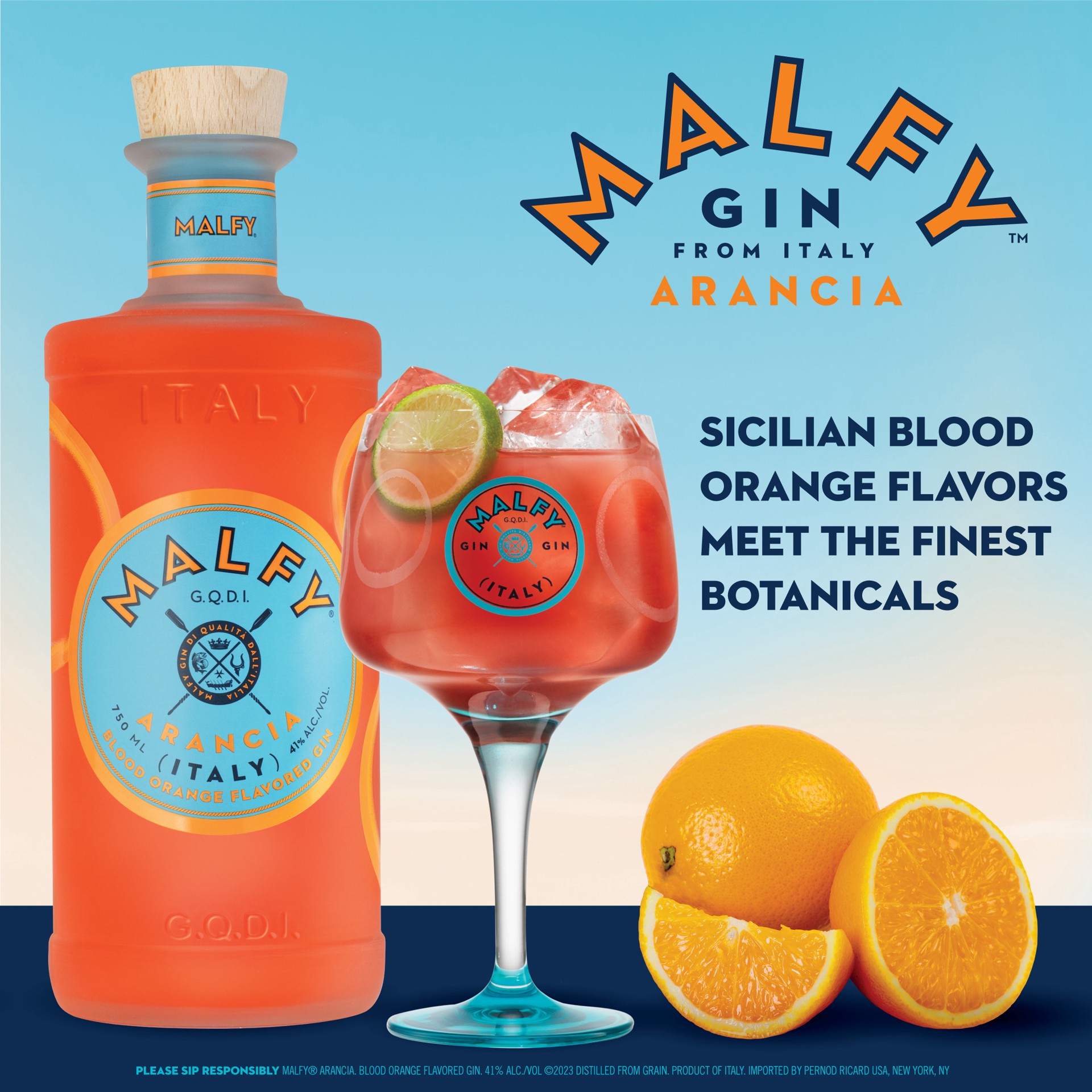 slide 4 of 10, Malfy Sicilian Blood Orange Con Arancia Flavored Gin, 750 ml