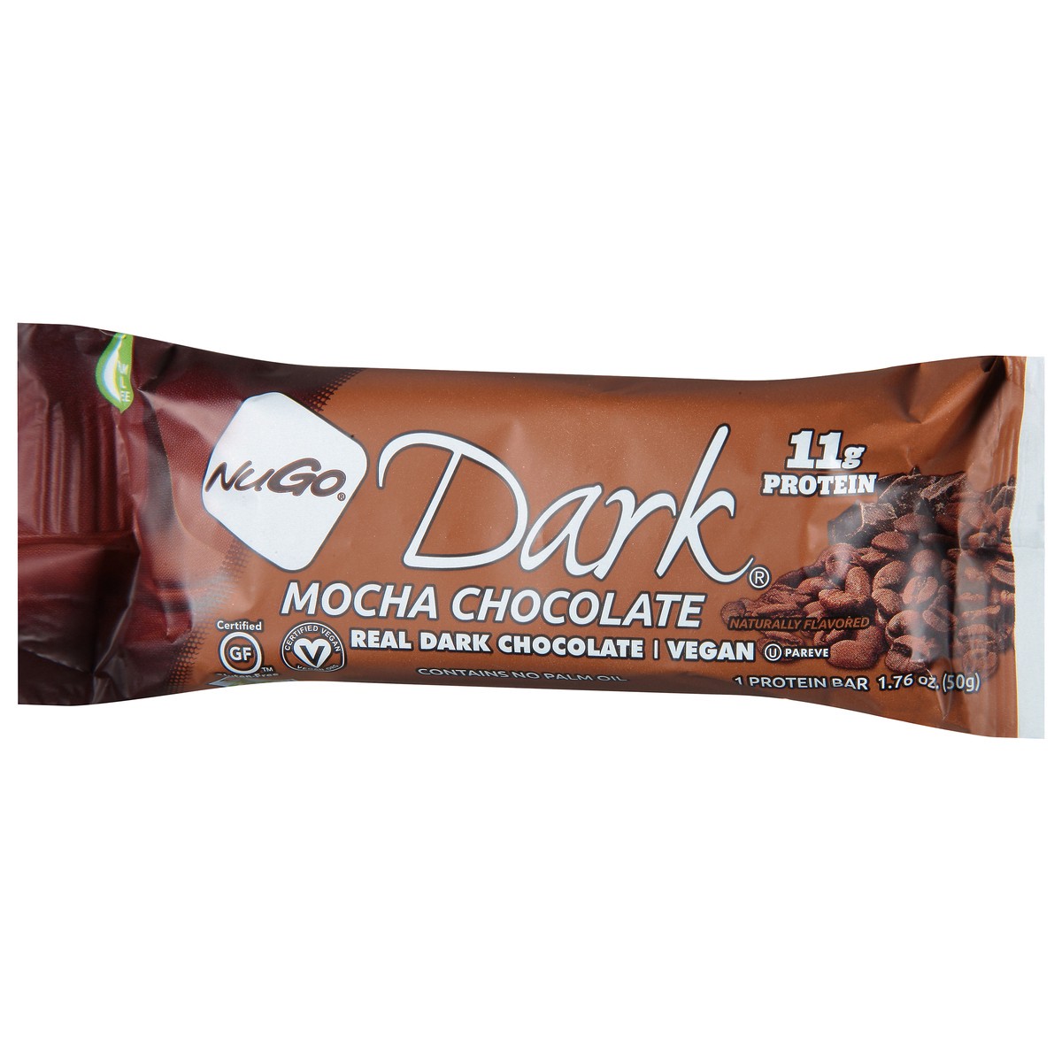 slide 4 of 9, Nugo Mocha Dark Chocolate Bar, 1.76 oz