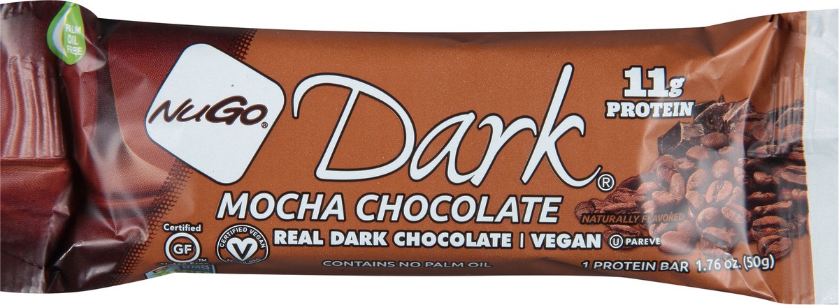 slide 6 of 9, Nugo Mocha Dark Chocolate Bar, 1.76 oz