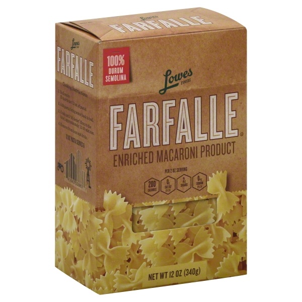 slide 1 of 1, Lowes Foods Farfalle Bowties, 12 oz