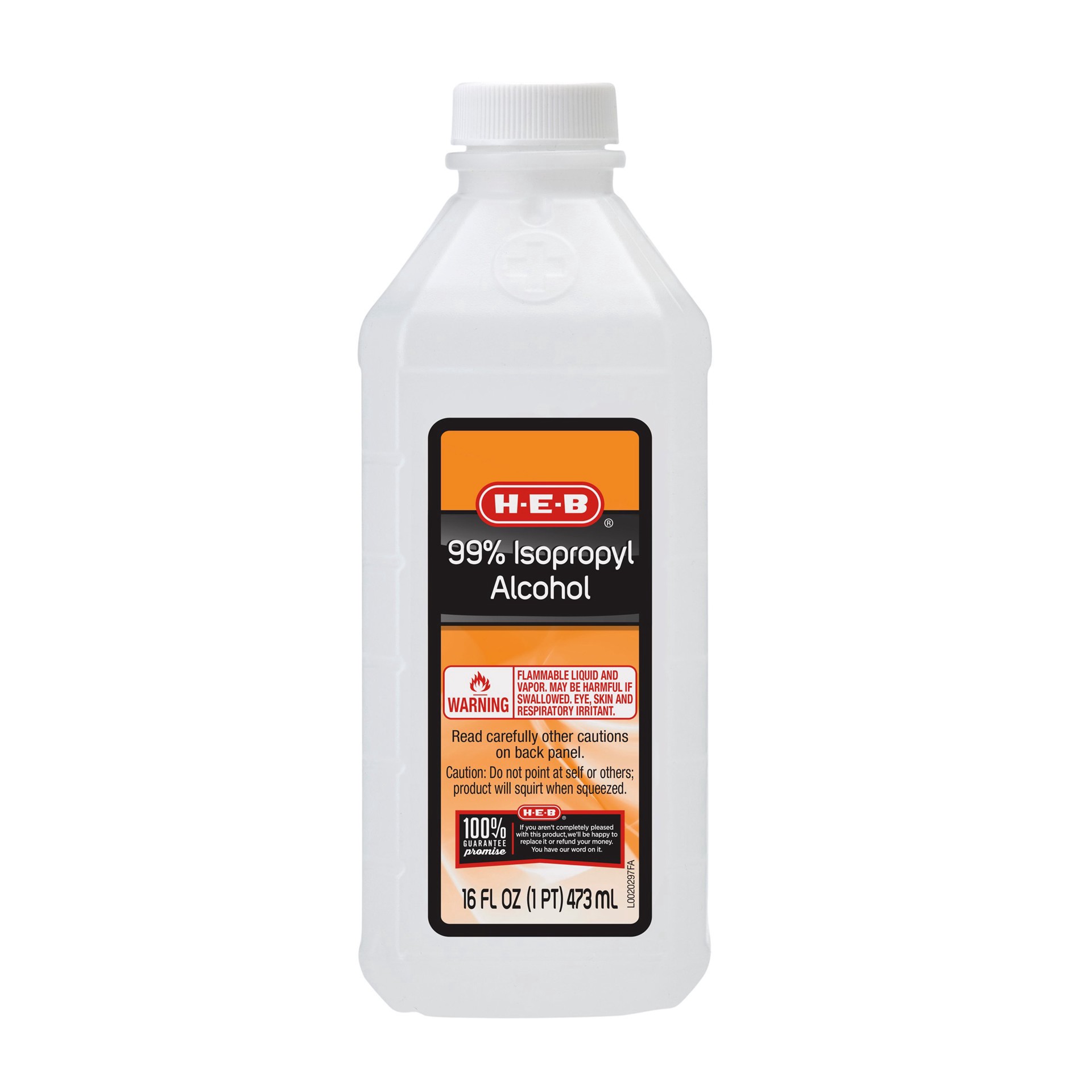 slide 1 of 1, H-E-B 99% Isopropyl Alcohol, 16 oz