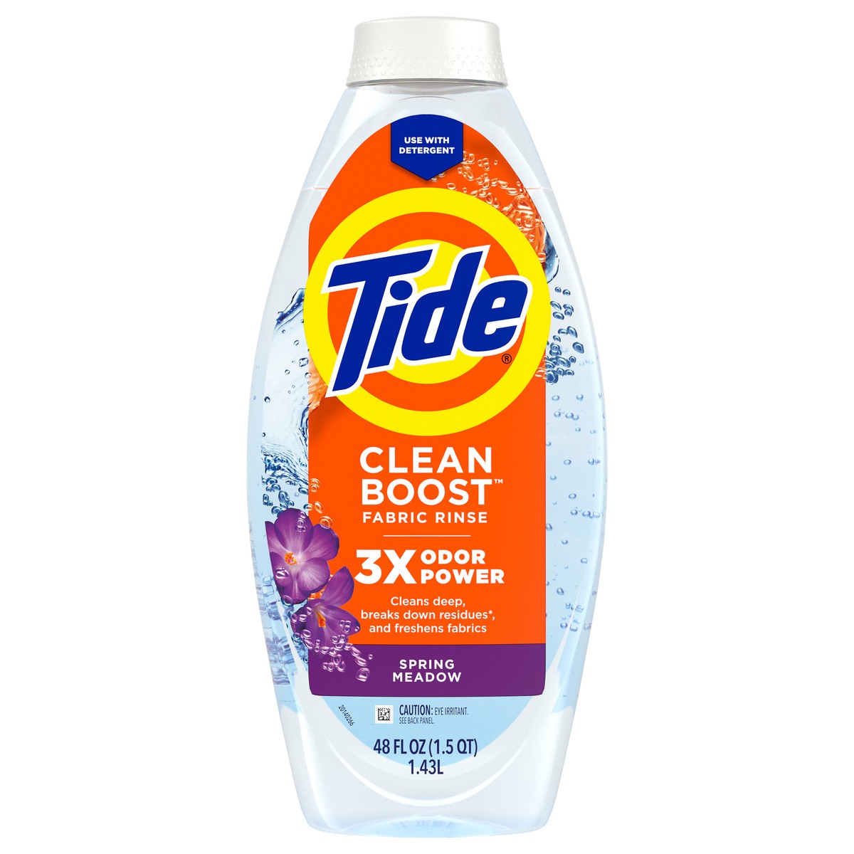 slide 6 of 7, Tide Clean Boost Fabric Rinse, 48 fl oz, Removes Odors and Residues, Safe on All Fabrics, Free of Dyes and Heavy Perfumes, Spring Meadow, 48 fl oz
