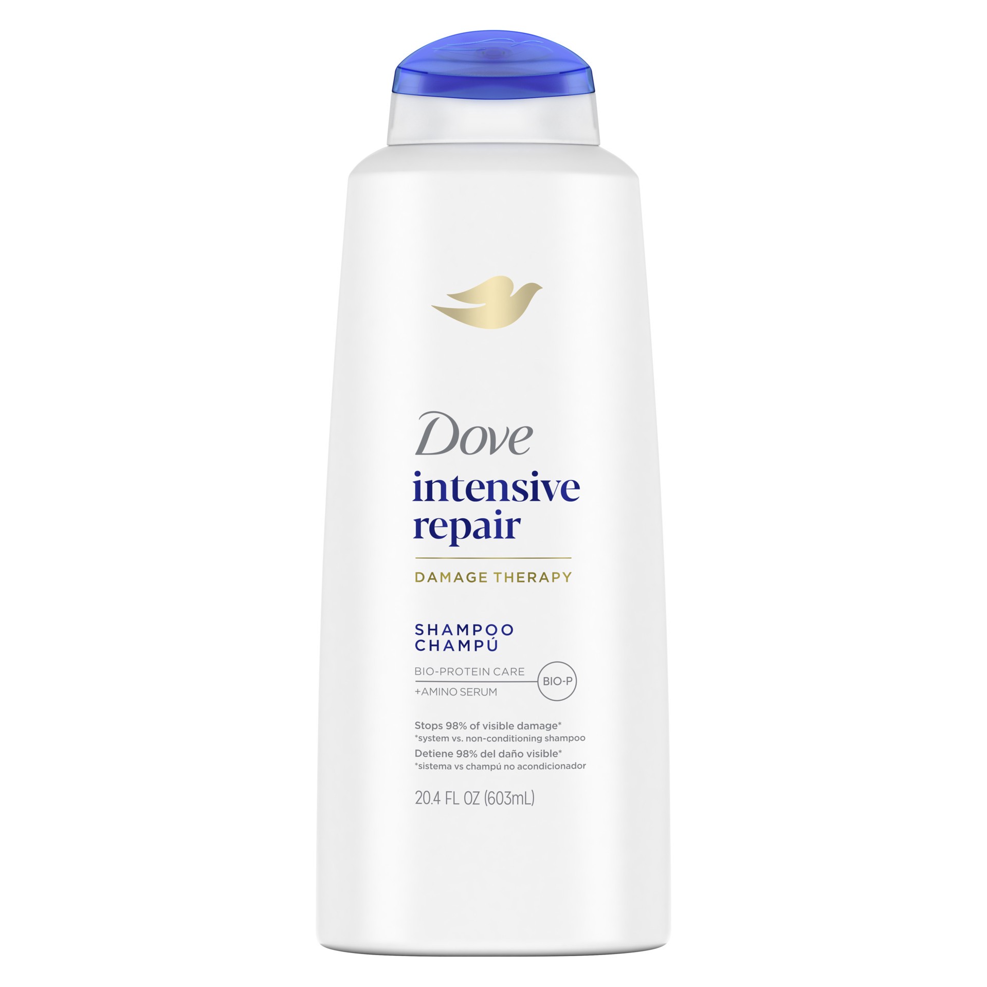 slide 1 of 4, Dove Damage Therapy Shampoo Intensive Repair, 20.4 fl oz, 20.4 fl oz