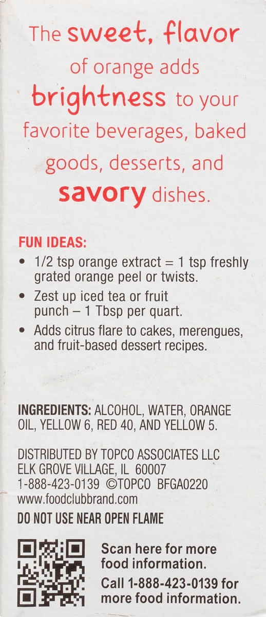 slide 9 of 9, Food Club Imitation Orange Flavor, 1 oz