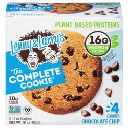 Lenny & Larry's The Complete Cookie Chocolate Chip Cookies 4 - 4 oz cookies
