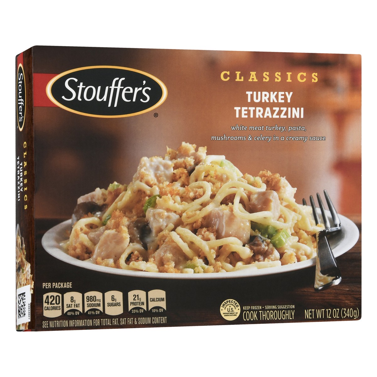 slide 4 of 9, Stouffer's Turkey Tetrazzini Frozen Meal, 12 oz