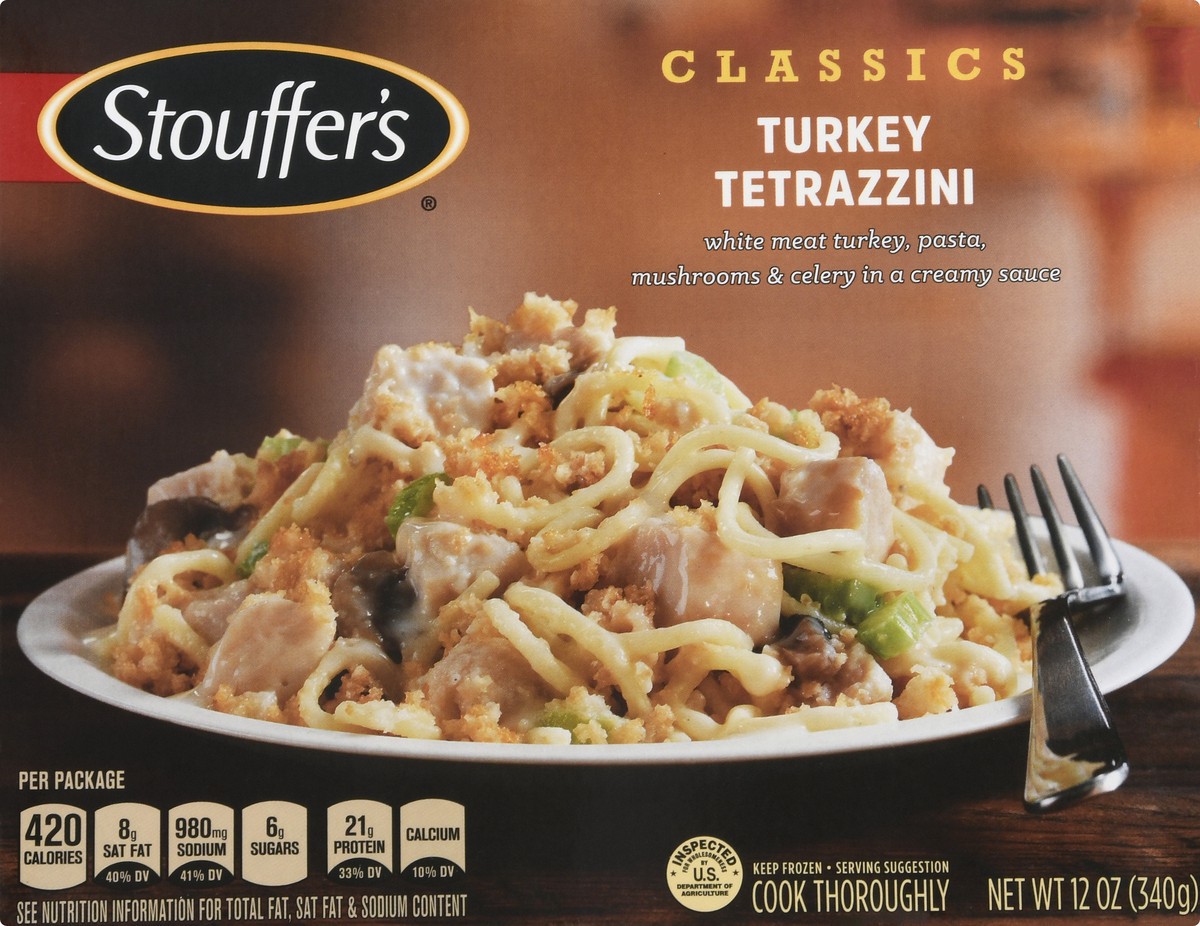 slide 9 of 9, Stouffer's Turkey Tetrazzini Frozen Meal, 12 oz