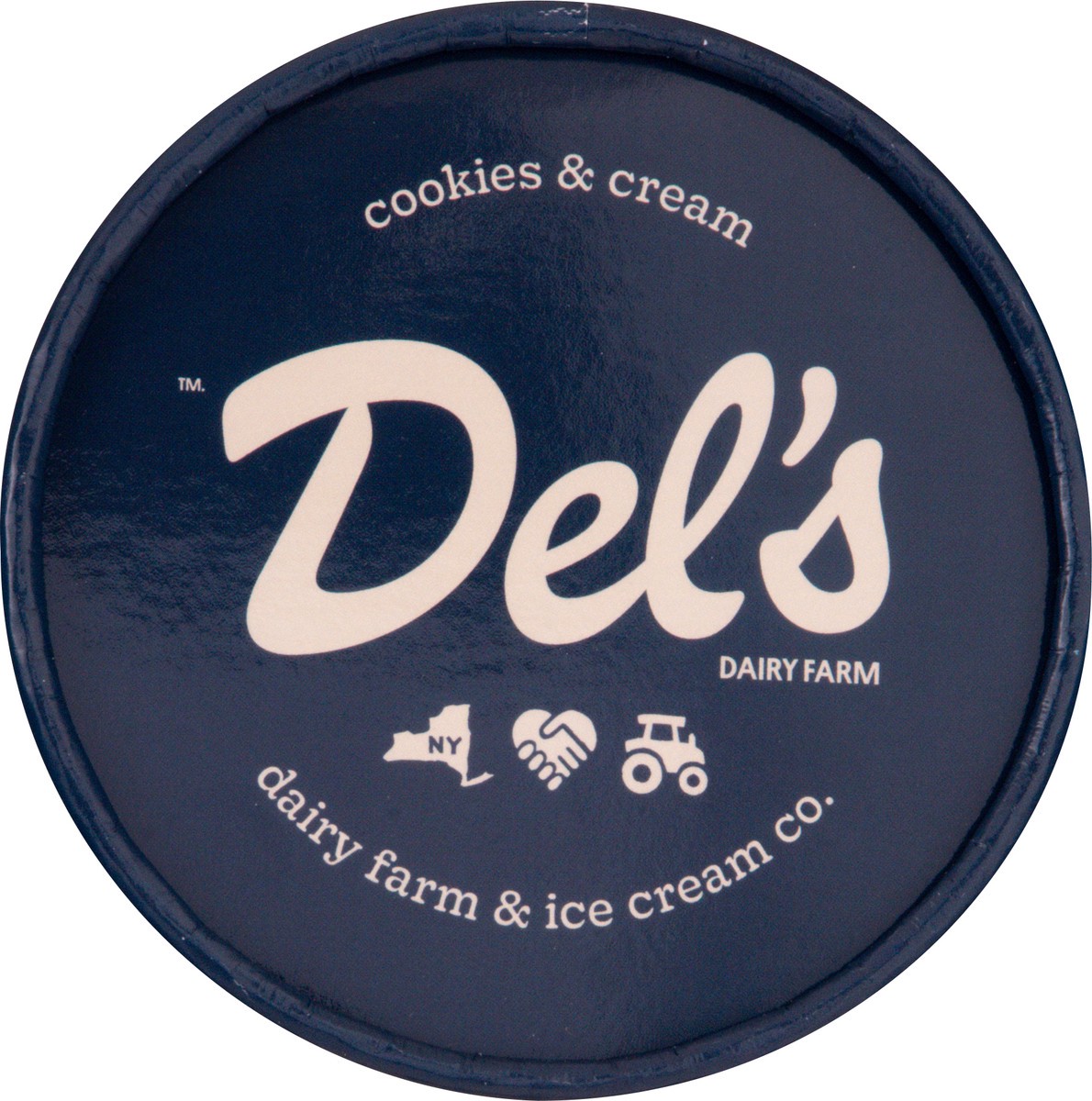 slide 12 of 14, Del's Cookies & Cream Ice Cream 14 oz, 1 ct